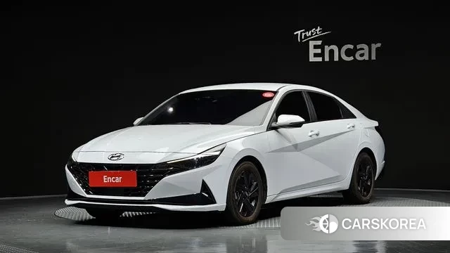 Hyundai Avante Hybrid (CN7) 2022 Белый из Кореи