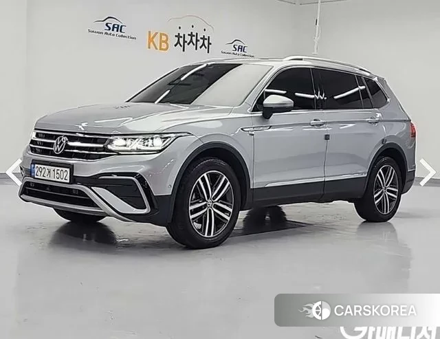 Volkswagen Tiguan Allspace 2022 Серебряный из Кореи