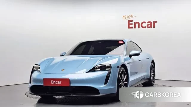 Porsche Taycan 2024 Небесно-голубой из Кореи