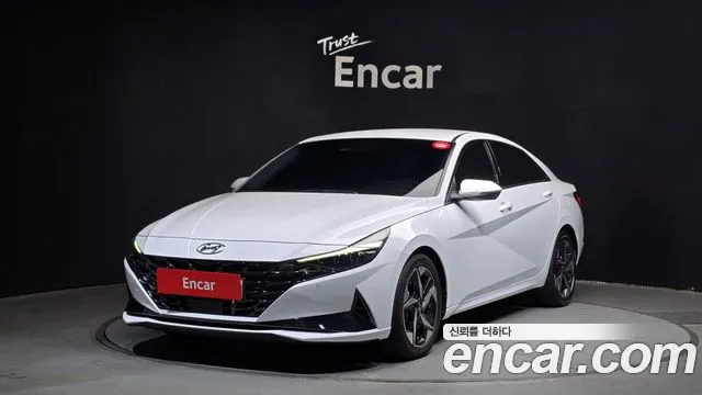 Hyundai Avante Hybrid (CN7) 2021 Белый из Кореи