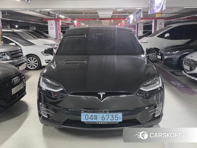 Tesla Model X 2018 Черный двухцветный из Кореи