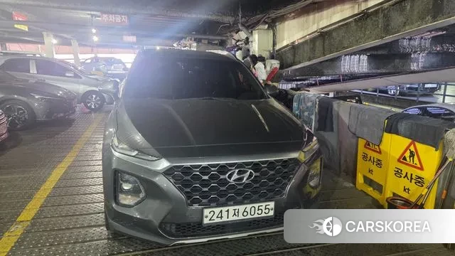 Hyundai Santa Fe TM 2019 Серебристо-серый из Кореи