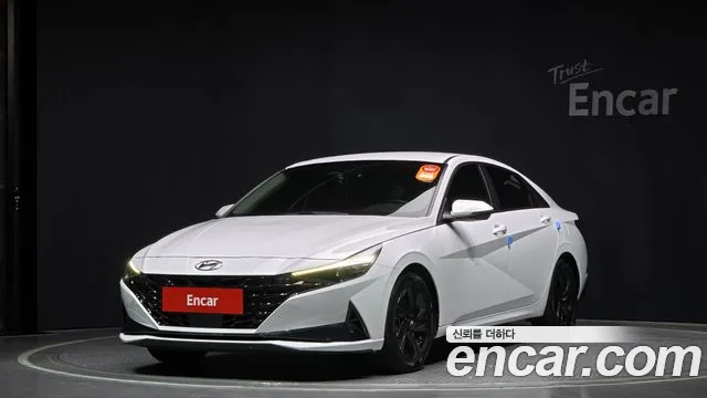 Hyundai Avante Hybrid (CN7) 2021 Белый из Кореи