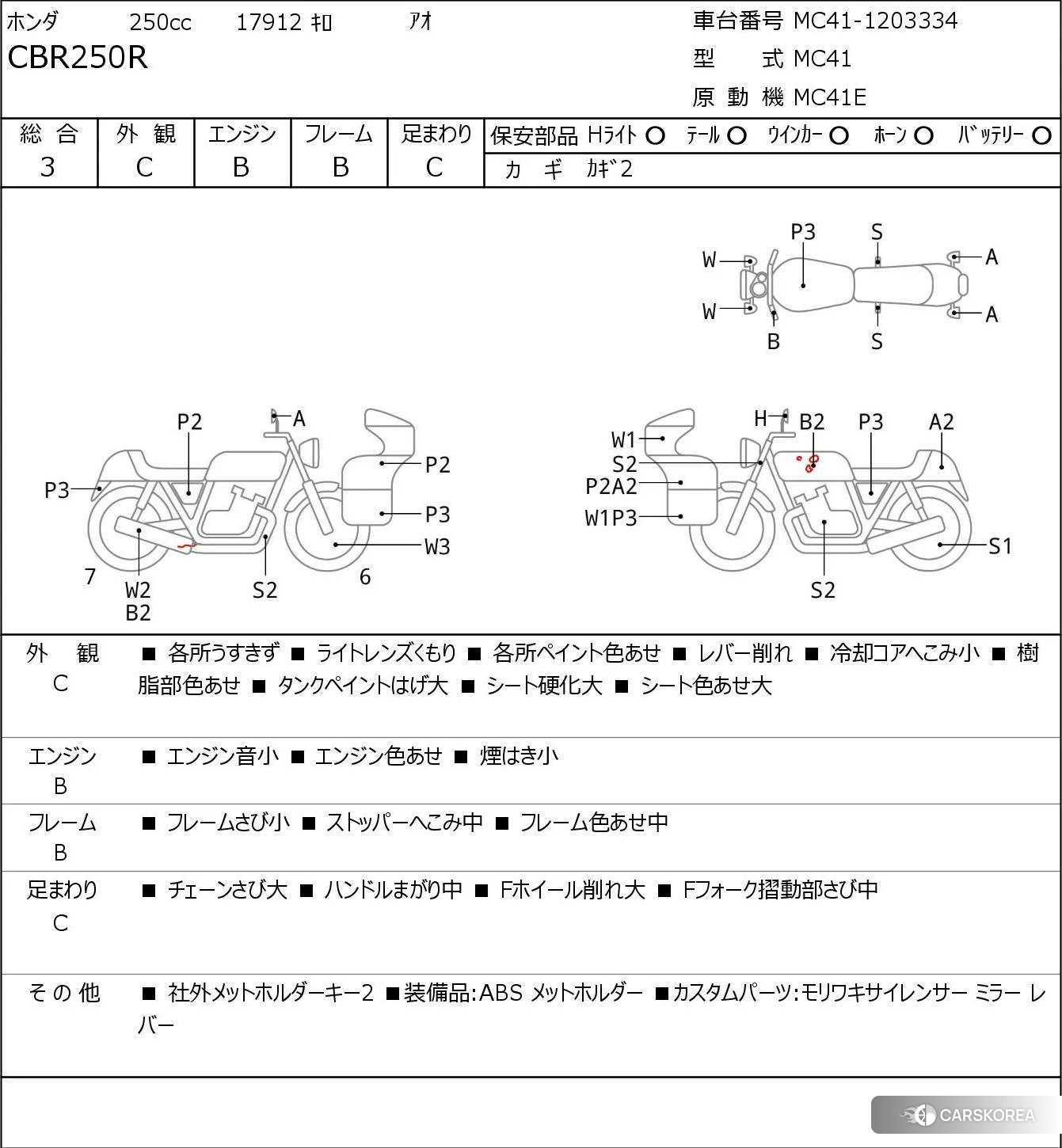 Проданный Honda CBR250R id 4192998 из Японии, фото 5