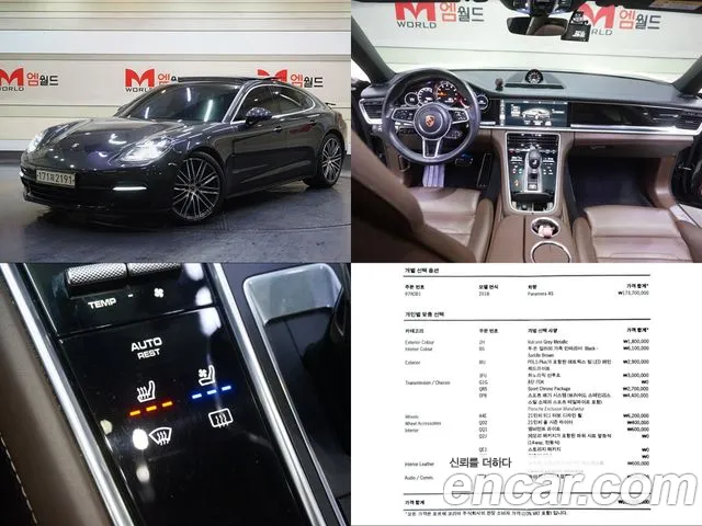 Porsche Panamera (971) 2018 Серый из Кореи