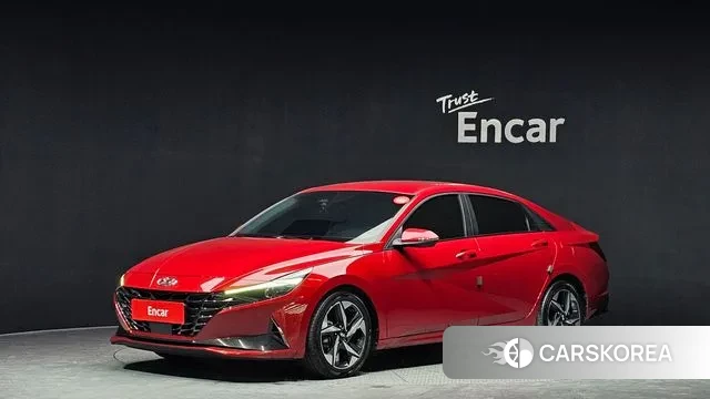 Hyundai Avante (CN7) 2021 Красный из Кореи