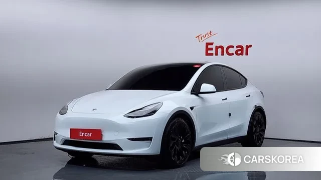 Tesla Model Y 2021 Белый из Кореи