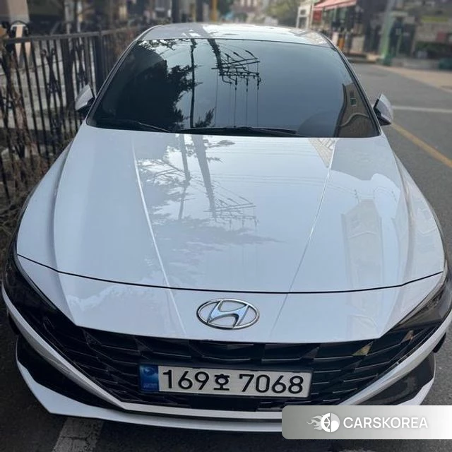 Hyundai Avante (CN7) 2022 Белый из Кореи