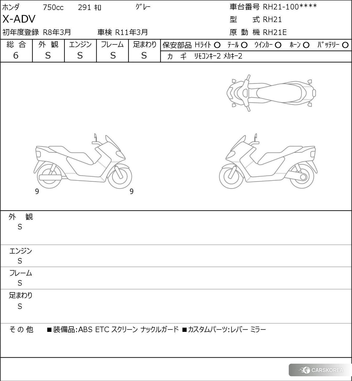 Проданный Honda X-ADV 750 id 4206285 из Японии, фото 5