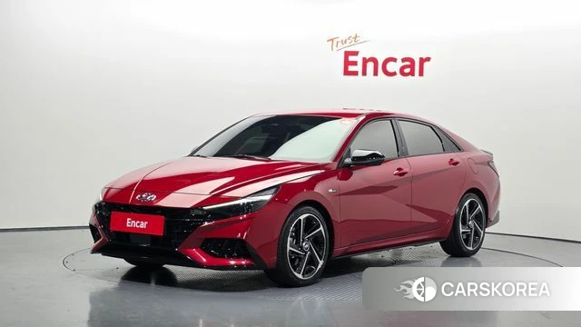 Hyundai Avante (CN7) 2023 Красный из Кореи