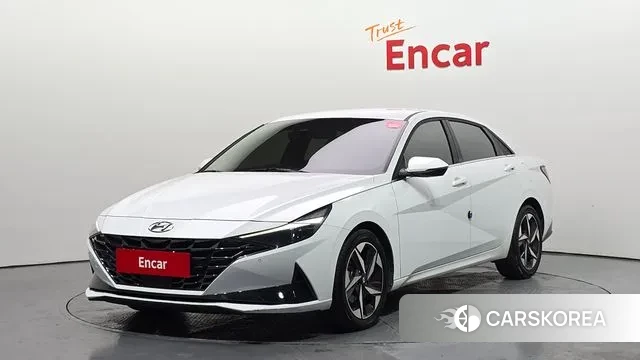 Hyundai Avante Hybrid (CN7) 2021 Белый из Кореи