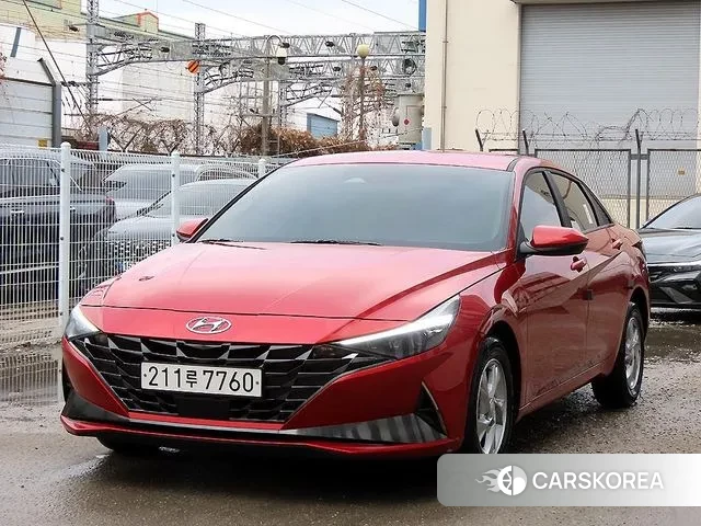 Hyundai Avante (CN7) 2021 Красный из Кореи