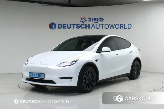 Tesla Model Y 2023 Белый из Кореи