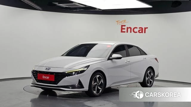 Hyundai Avante Hybrid (CN7) 2022 Белый из Кореи