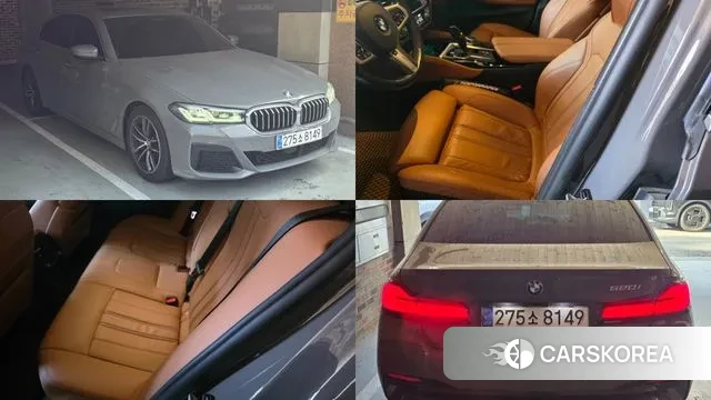 BMW 5 Series (G30) 2021 Серебристо-серый из Кореи