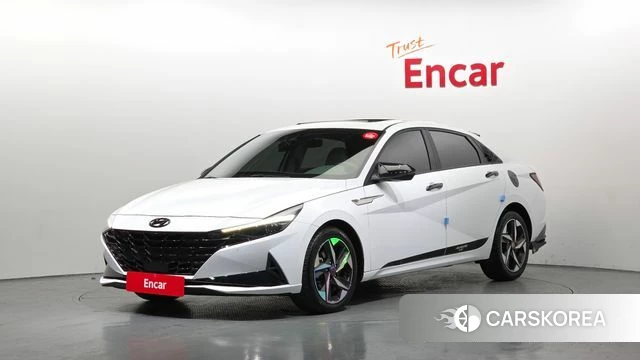 Hyundai Avante (CN7) 2021 Белый из Кореи