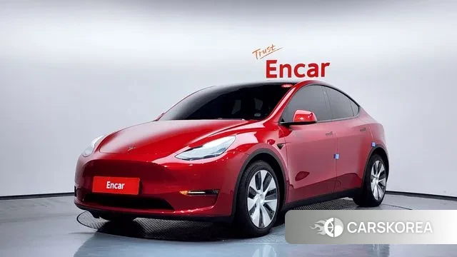 Tesla Model Y 2021 Красный из Кореи