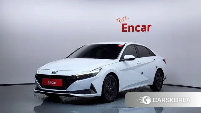 Hyundai Avante Hybrid (CN7) 2021 Белый из Кореи