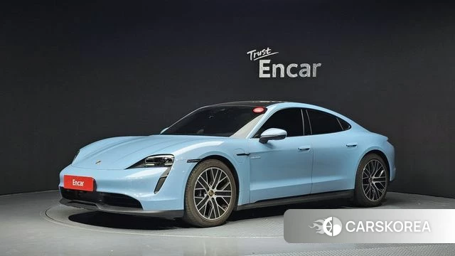 Porsche Taycan 2023 Небесно-голубой из Кореи