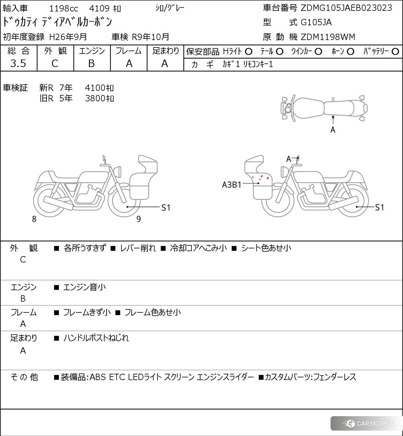 Проданный Ducati DIAVEL CARBON 2014 из Японии, фото 5