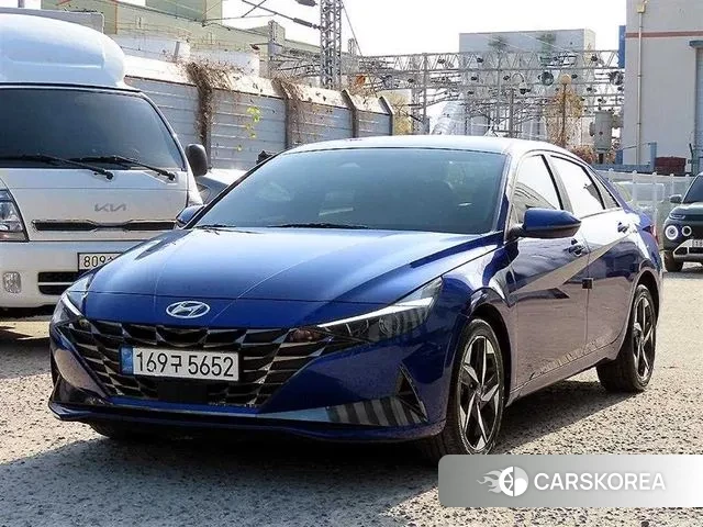Hyundai Avante (CN7) 2022 Синий из Кореи