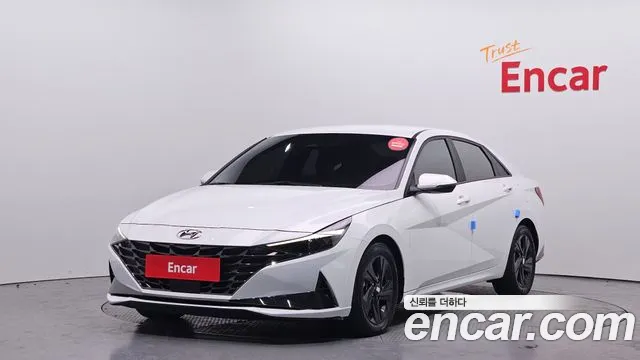 Hyundai Avante Hybrid (CN7) 2022 Белый из Кореи