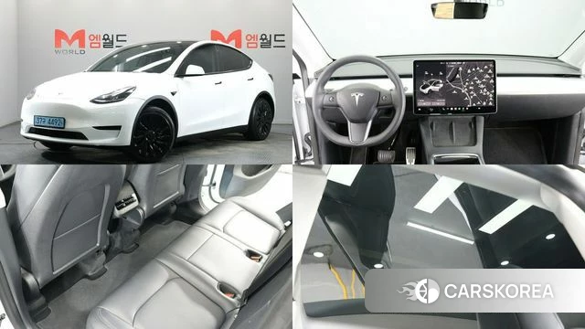 Tesla Model Y 2023 Белый из Кореи