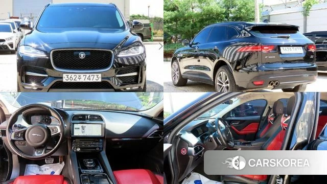 Jaguar F-PACE 2019 Черный из Кореи