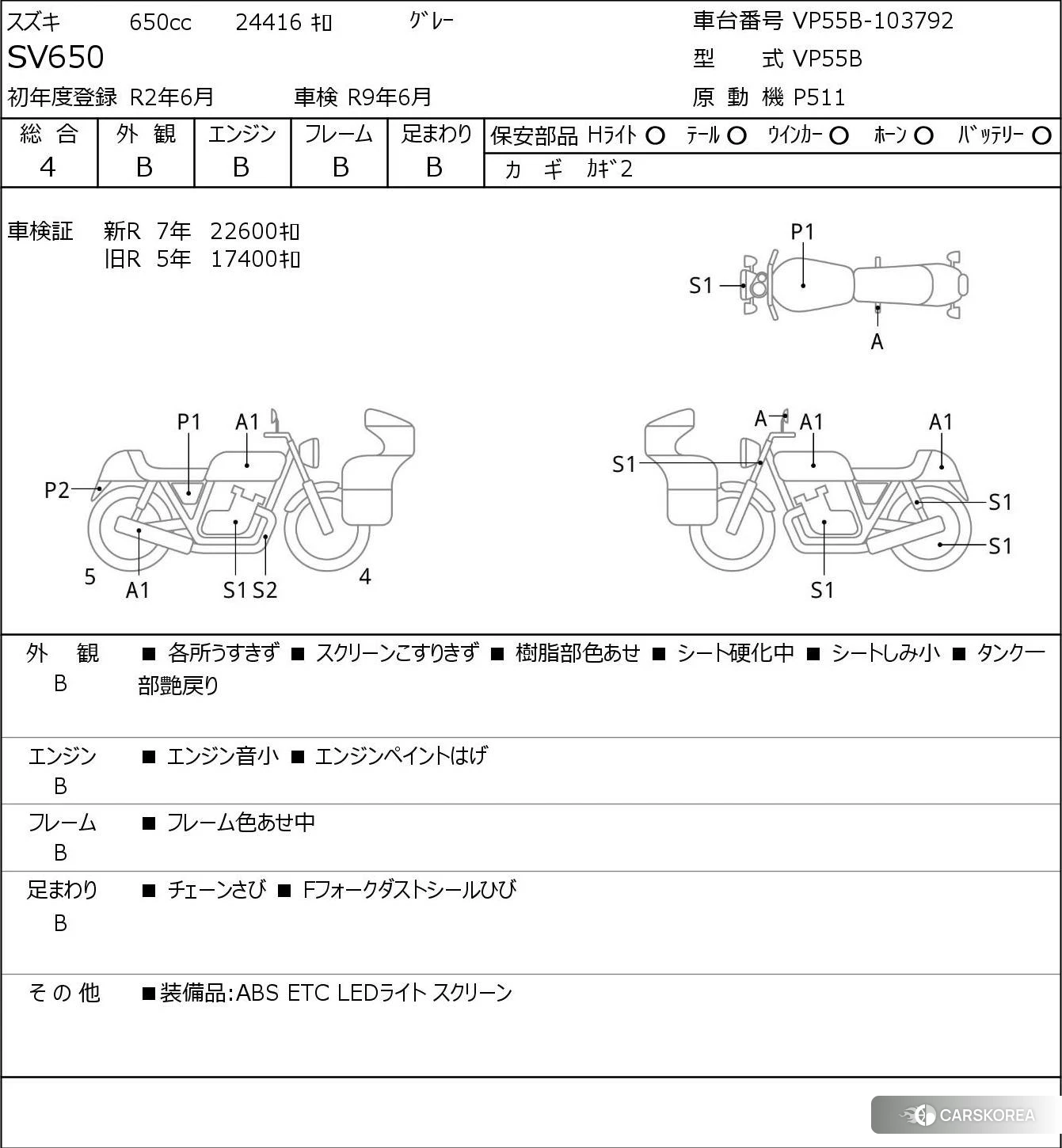 Проданный Suzuki SV650 id 4200290 из Японии, фото 5