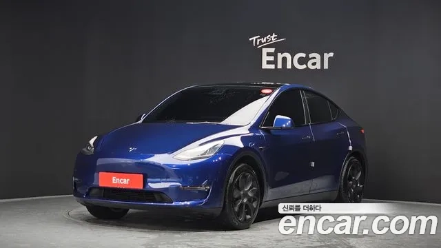 Tesla Model Y 2021 Синий из Кореи