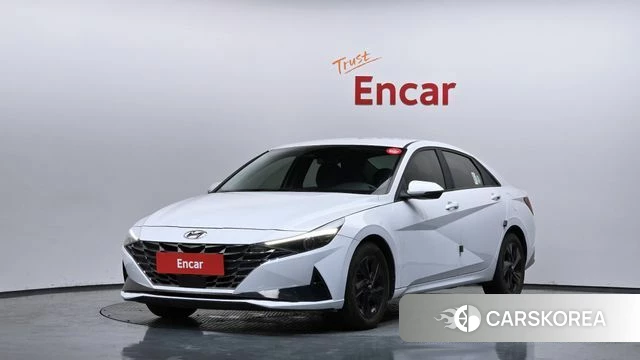 Hyundai Avante Hybrid (CN7) 2021 Белый из Кореи