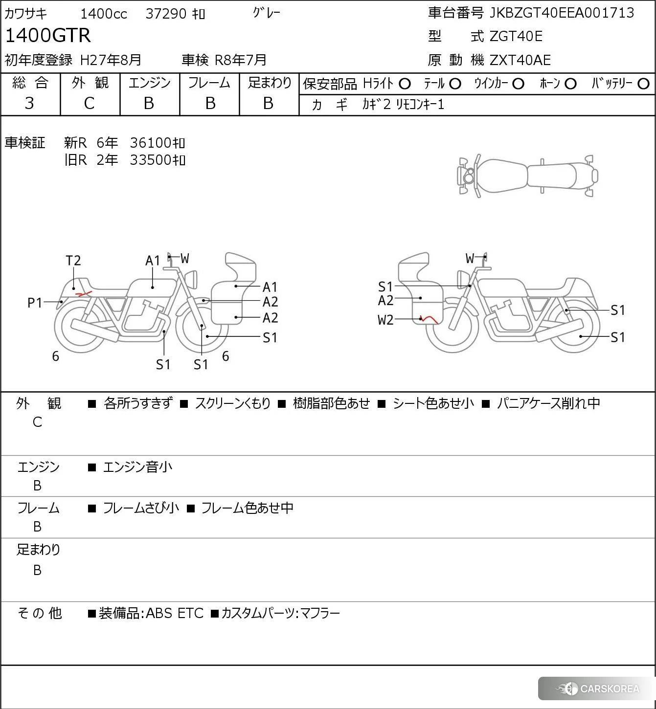 Kawasaki 1400GTR 2015 из Японии, фото 5