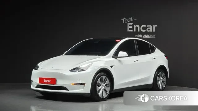 Tesla Model Y 2021 Белый из Кореи