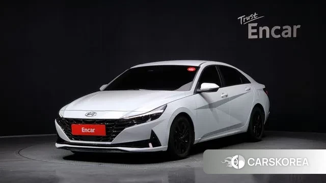 Hyundai Avante Hybrid (CN7) 2021 Белый из Кореи