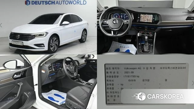 Volkswagen 7th Generation of Jetta 2021 Белый из Кореи