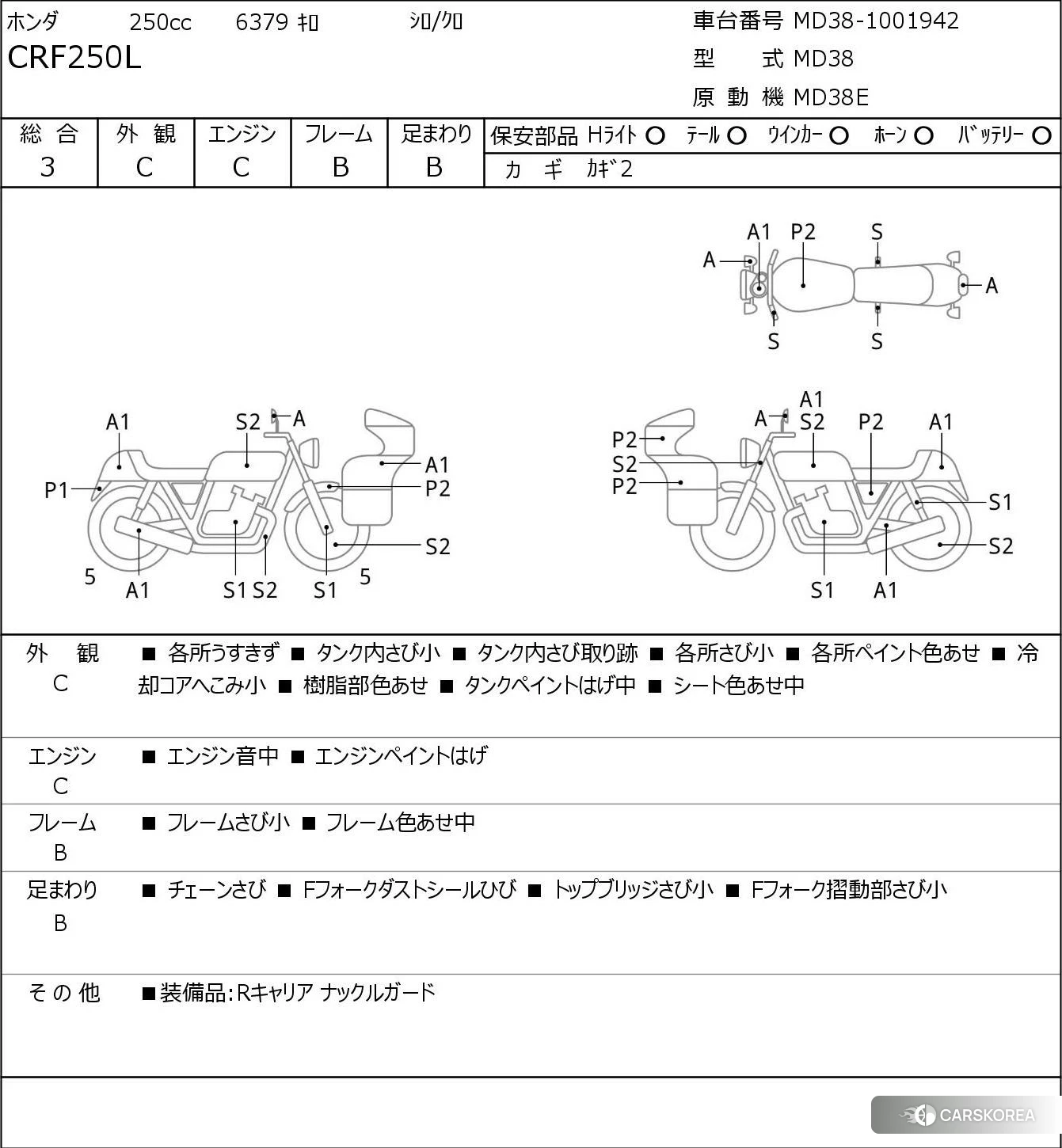 Проданный Honda CRF250L id 4206293 из Японии, фото 5