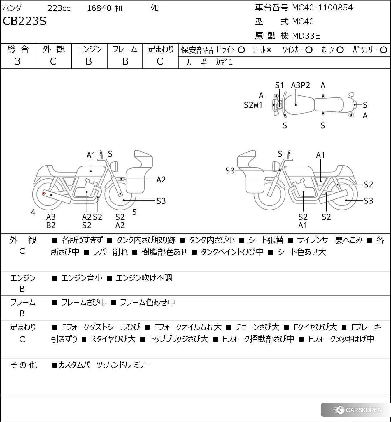Проданный Honda CB223S id 4200023 из Японии, фото 5