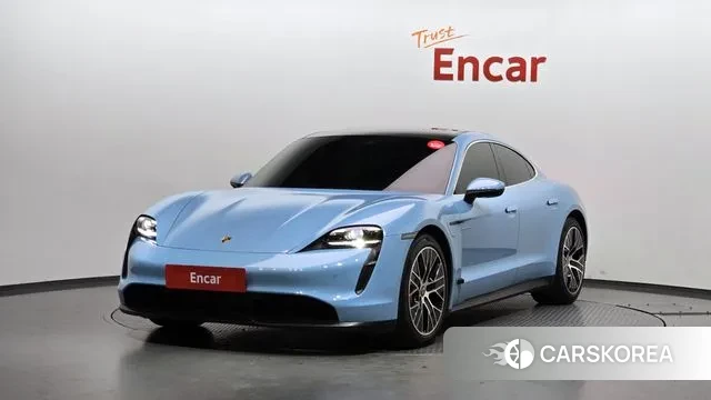 Porsche Taycan 2021 Небесно-голубой из Кореи