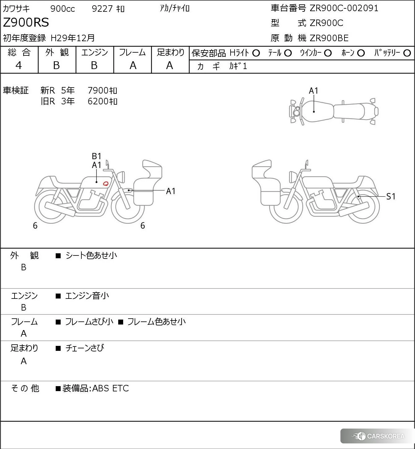 Проданный Kawasaki Z900RS 2017 из Японии, фото 5