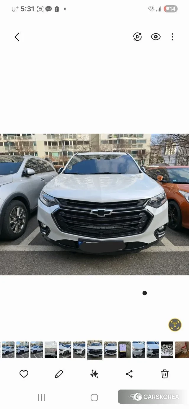Chevrolet (GM Daewoo) Traverse 2020 Белый из Кореи