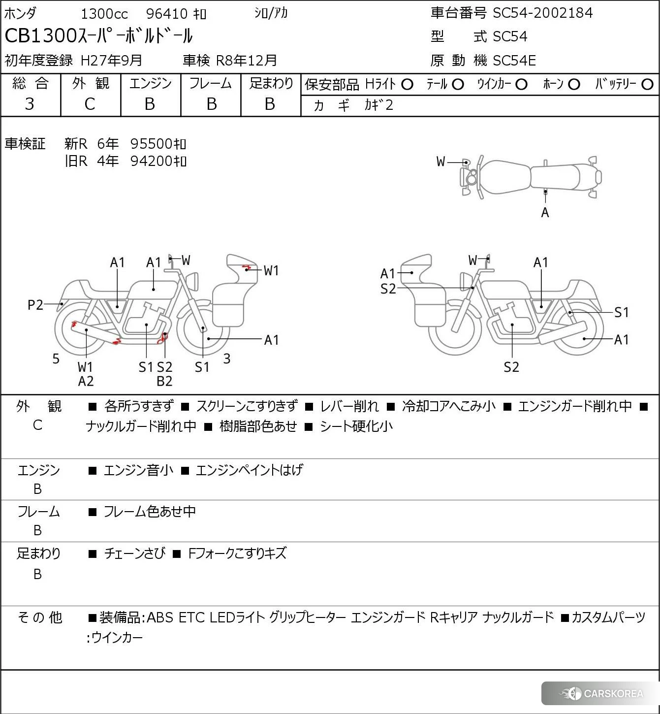 Проданный Honda CB1300SF BOLDOR id 3950145 из Японии, фото 5