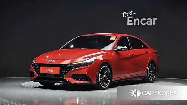 Hyundai Avante (CN7) 2021 Красный из Кореи