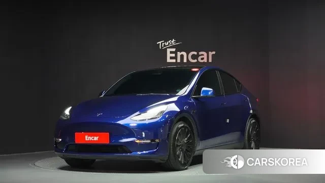 Tesla Model Y 2021 Синий из Кореи