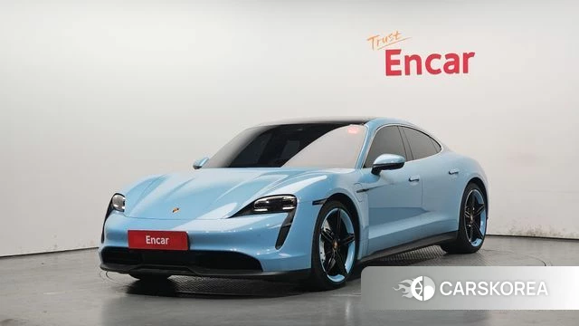 Porsche Taycan 2023 Небесно-голубой из Кореи