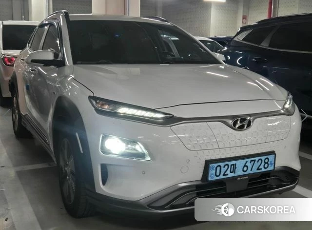 Hyundai Kona Electric 2018 Белый из Кореи