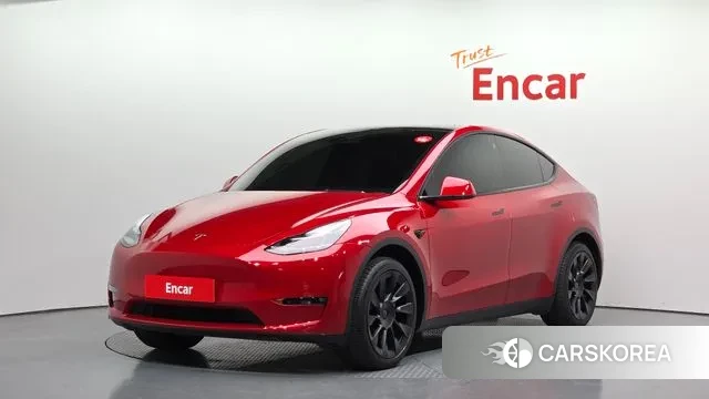 Tesla Model Y 2021 Красный из Кореи
