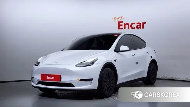 Tesla Model Y 2021 Белый из Кореи