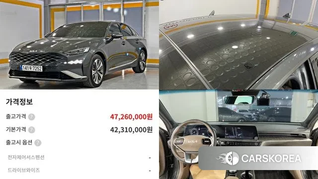 Kia K8 Hybrid 2023 Черный из Кореи