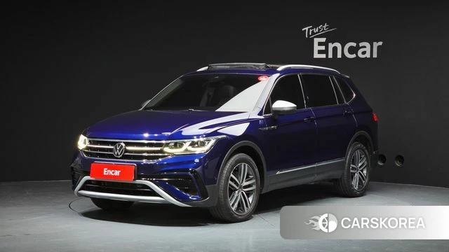 Volkswagen Tiguan Allspace 2022 Синий из Кореи