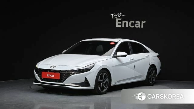 Hyundai Avante Hybrid (CN7) 2020 Белый из Кореи